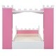 preview thumbnail 7 of 6, Dreamy Twin Size Platform Castle-Shaped Wooden Bed with Bookshelf