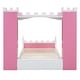 preview thumbnail 6 of 17, Twin Size Castle-Shaped Kids Platform Bed Frame with 2 Storage Bookshelf, Wooden Dreamy Princess Bed