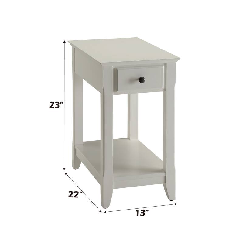 Versatile Rectangular Wooden Accent Table with Shelf and Drawer