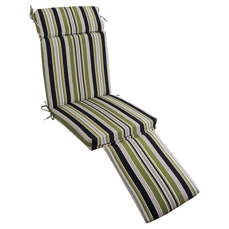 Blazing Needles All-Weather Indoor/Outdoor Steamer Lounger Cushion - Freeport Stripe