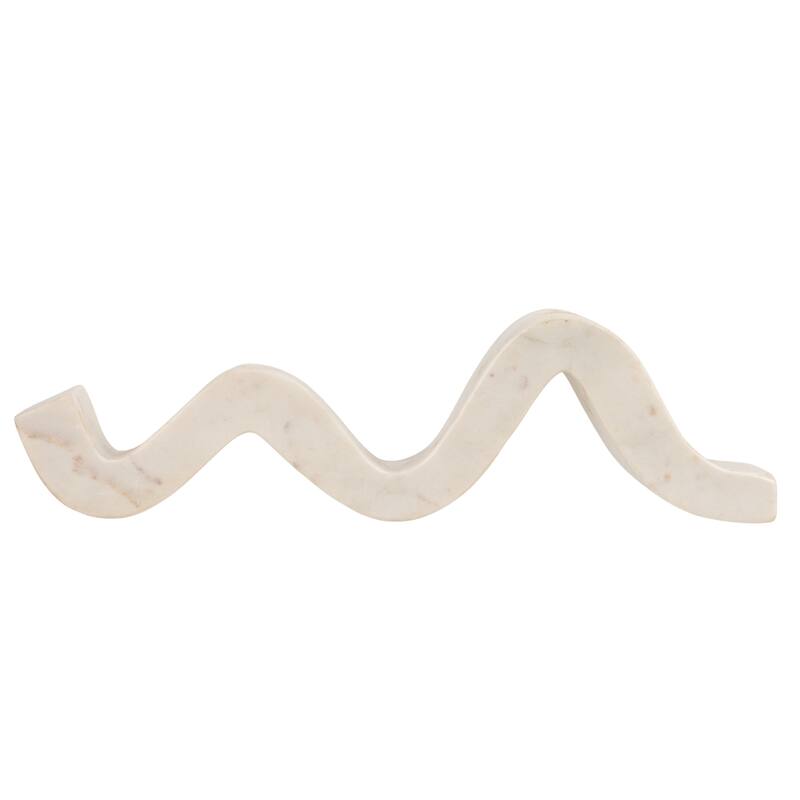 Marble Wave Double Taper Candle Holder - 14.5"L x 4.0"W x 2.0"H