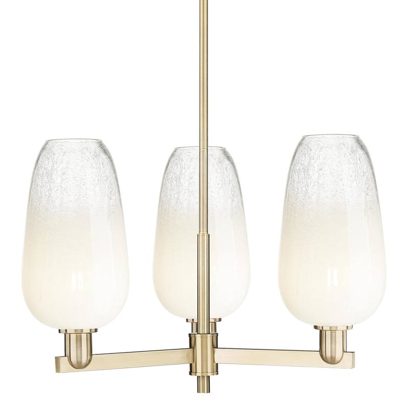 Innovations Lighting 716-3CR-17-18 Brookhaven Flute Chandelier - Champagne Bronze / Opal