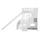 preview thumbnail 6 of 38, Pine Solid Wooden Twin Over Full Bunk Bed with Slide,Storage Staircase,Kids and Baby