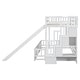 preview thumbnail 6 of 38, Twin Over Full Bunk Bed with Slide,Storage Staircase