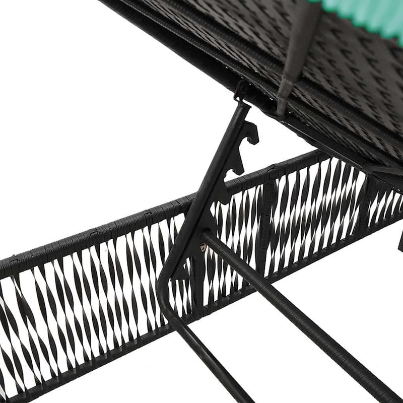 vidaXL Sun Lounger with Cushion Chaise Lounge Poly Rattan Brown/Gray/Black