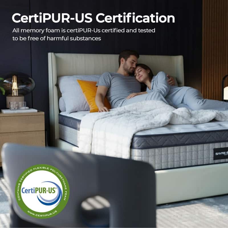 Assembled in USA - 12" Diamond Hybrid Mattress Pocket Coil and Cool Gel Memory Foam