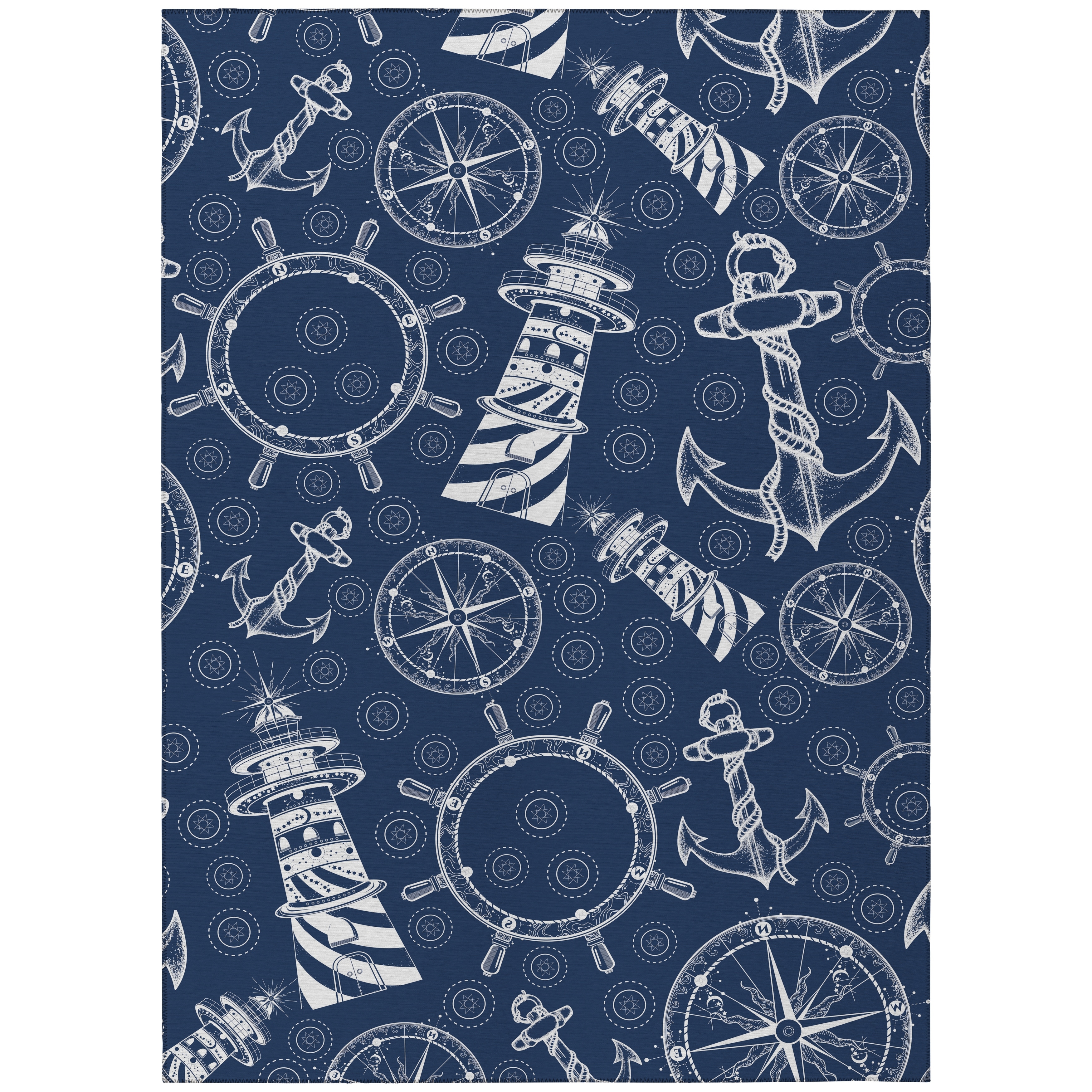 Indoor/Outdoor Harpswell Lighthouse Washable Rug