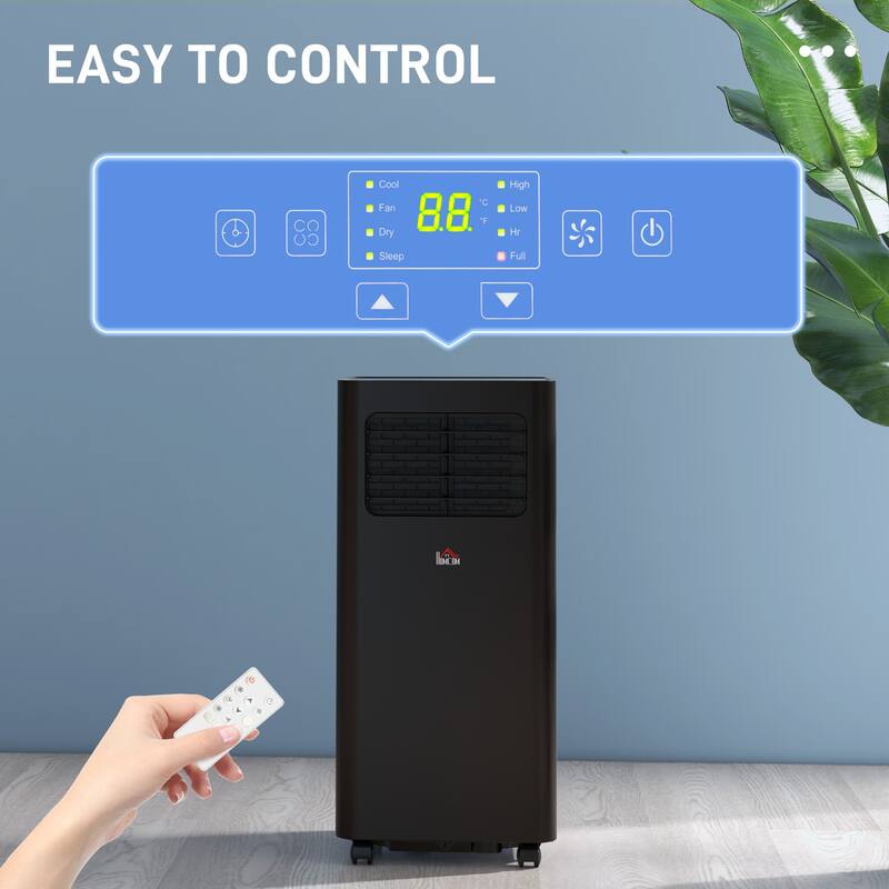 8000 BTU Portable Air Conditioner with Dehumidifier and Fan. Remote Control. 24 Hour Timer. Rooms up to 345 Sq Ft