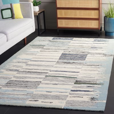 SAFAVIEH, Handmade Ebony Onica Modern Wool Rug