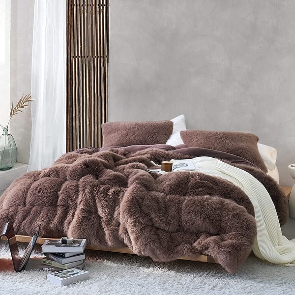 slide 2 of 3, Messy Hair Day - Coma Inducer® Oversized Comforter - Chocolate Taupe Oversized King - Chocolate Taupe - 1 Piece