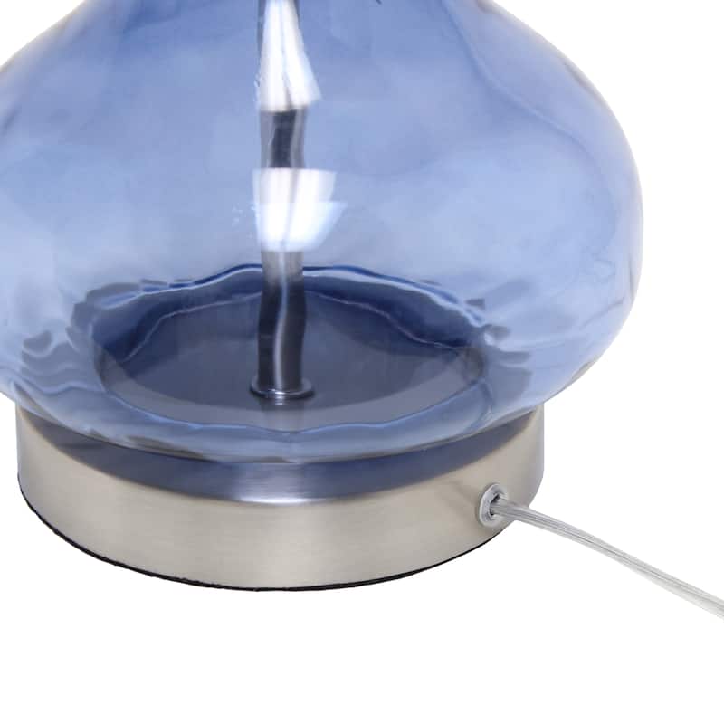 23.25" Modern Timeless Colored Dimpled Glass Table Lamp