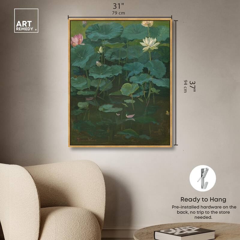 Theodore Wores Lotus Canvas by Art Remedy