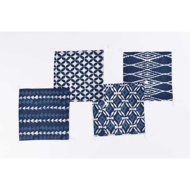 Ian Linen Cocktail Napkin Set (Set of 4) - Multi-Color