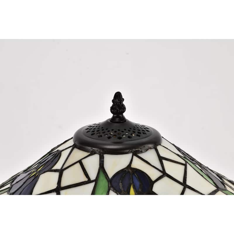 Tiffany-style Iris Table Lamp