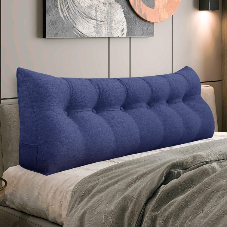 WOWMAX Bed Rest Reading Wedge Headboard Backrest Tufted Pillow