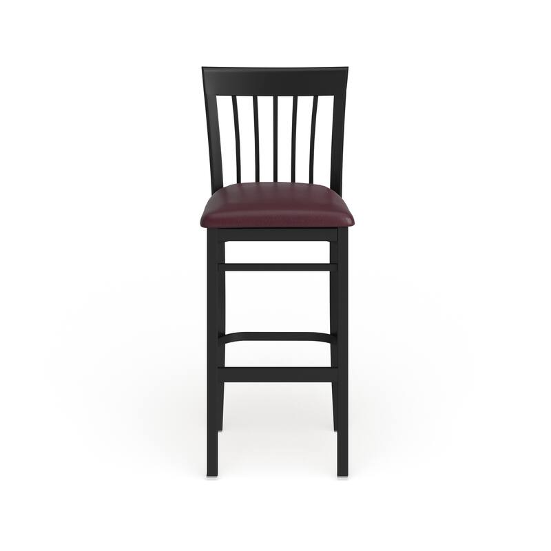 School House Back Metal Restaurant Barstool - 17.25"W x 19.5"D x 41.75"H