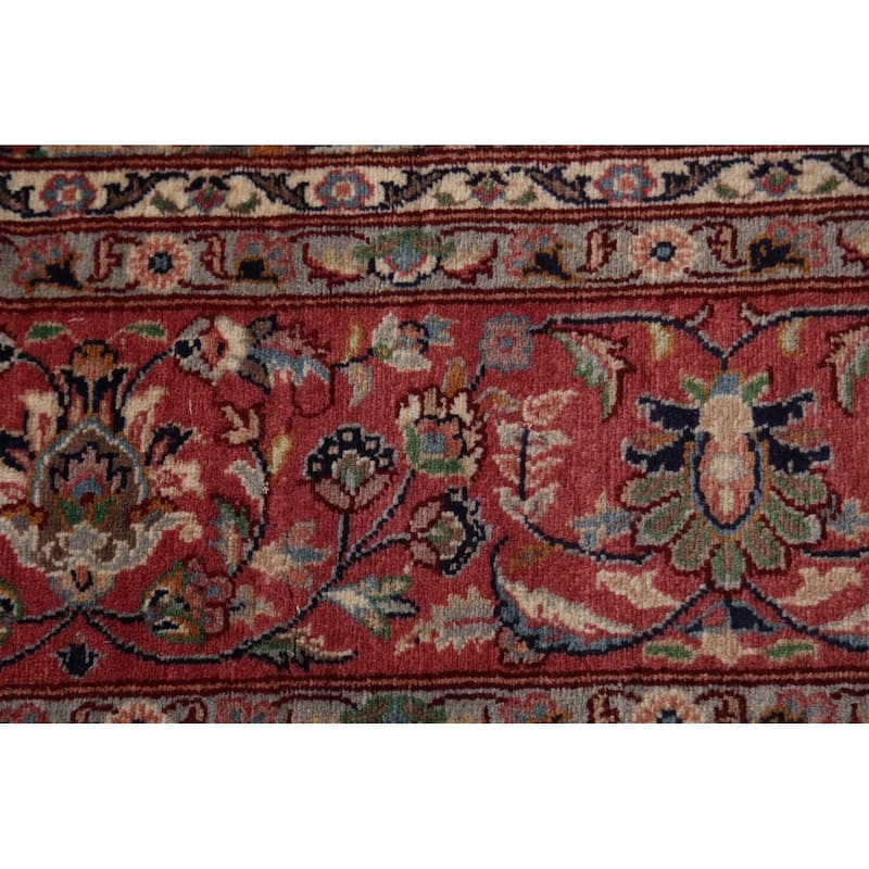 Vegetable Dye Floral Kashan Chinese Area Rug Hand-Knotted Wool Carpet - 6'0"x 9'2"