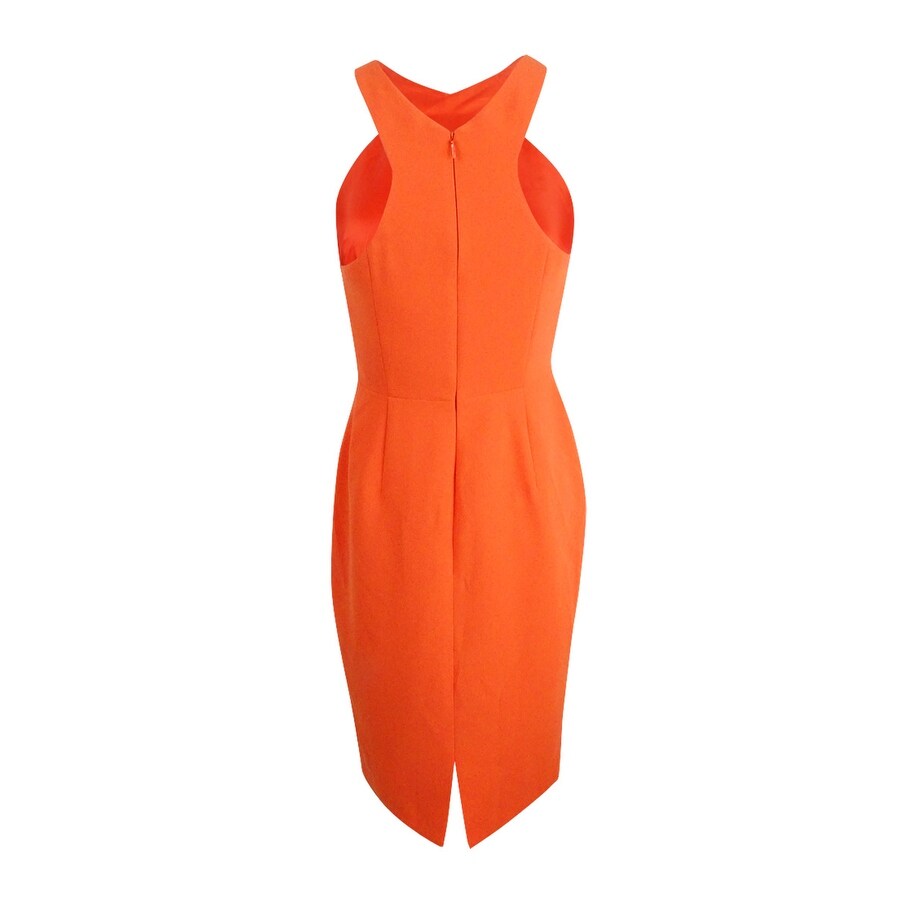calvin klein crepe halter dress