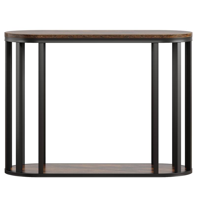 2-Tier End Table with Storage, Side Table Nightstand with Shlef, Bedside Table for Living Room, Bedroom