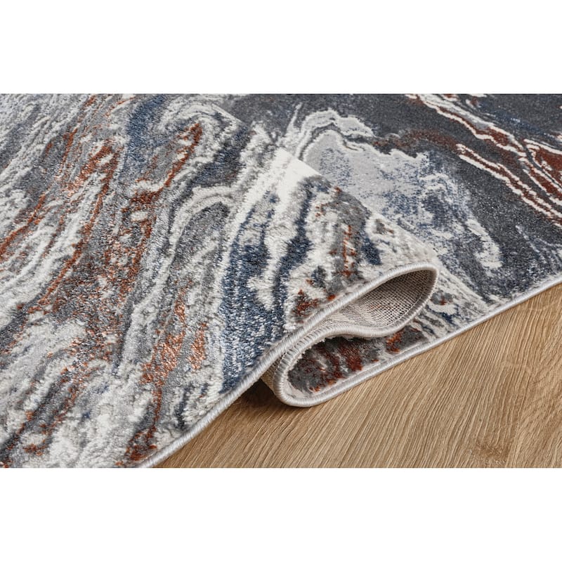 Inspire Collection Abstract Burst Area Rug