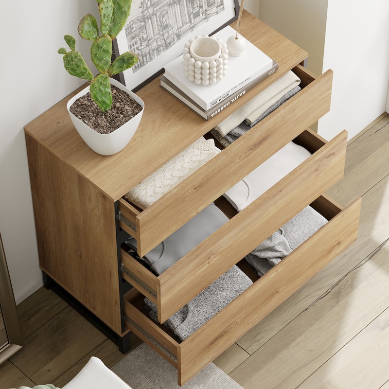 WAMPAT Dresser for Bedroom, Closet Organizers and Storage with 6 Drawers,Chest of Drawers with Metal Base