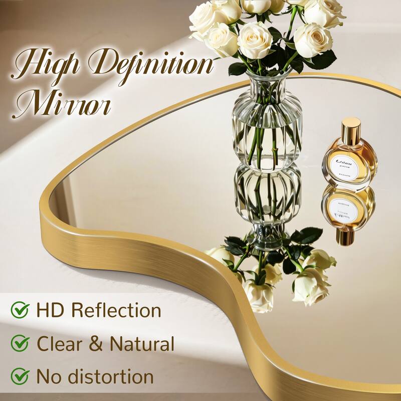 Artistic Aluminum Alloy Framed Decorative Wall Mirror