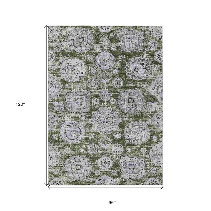 HomeRoots Floral Transitional Rectangle Outdoor Rug