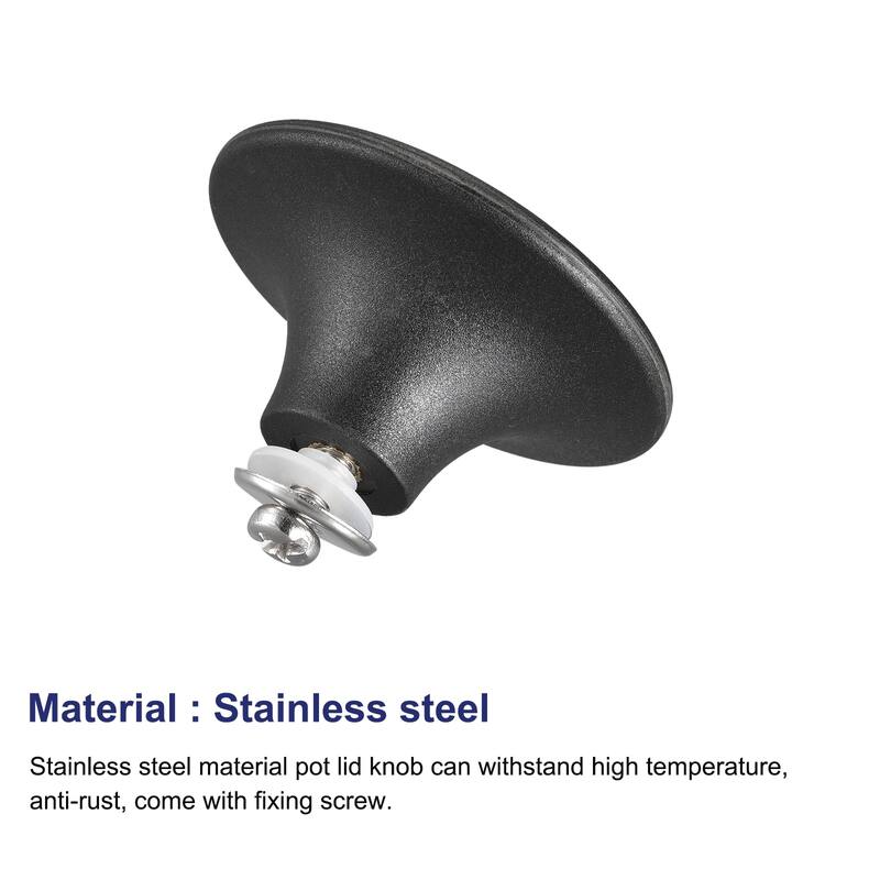 Pot Lid Knob, Stainless Steel Replacement for Pan Pot Cover 2Pcs - 54x23mm