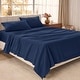 preview thumbnail 42 of 69, Bare Home Organic Cotton Flannel Sheet Set California King - Dark Blue