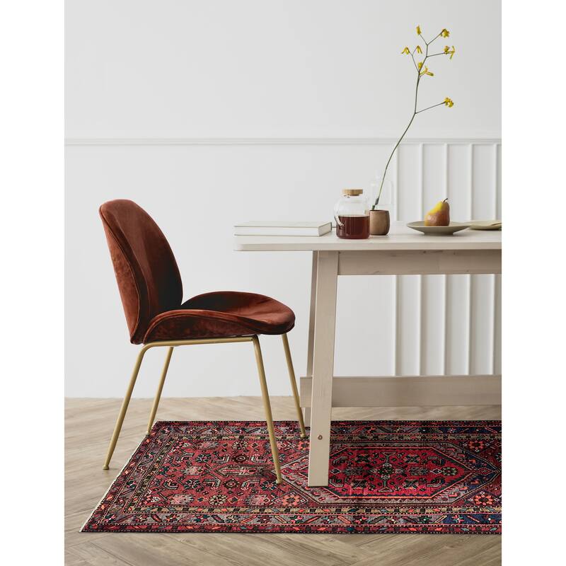 ECARPETGALLERY Hand-knotted Andelz Dark Red Wool Rug - 3'3 x 6'8