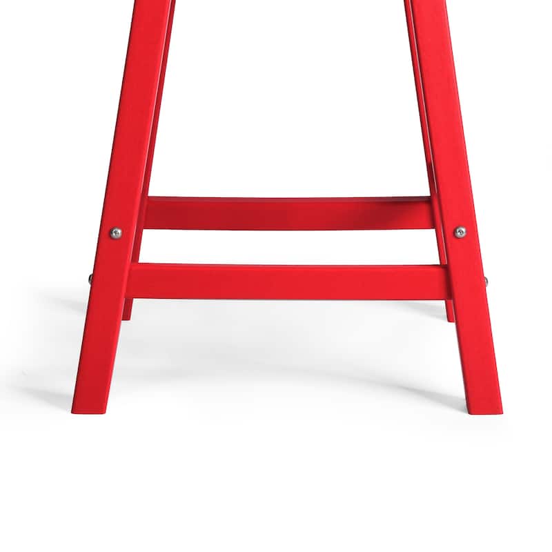 Laguna Hdpe All Weather Outdoor Patio 24" Saddle Seat Counter Stool