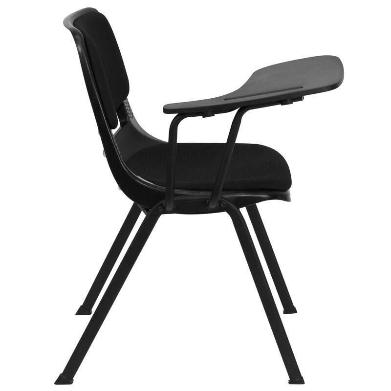 5 Pack Padded Ergonomic Shell Chair with Right Handed Flip-Up Tablet Arm