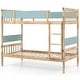 preview thumbnail 14 of 22, Costway Twin Over Twin Bunk Bed Solid Wood Bed Frame with Ladder Natural