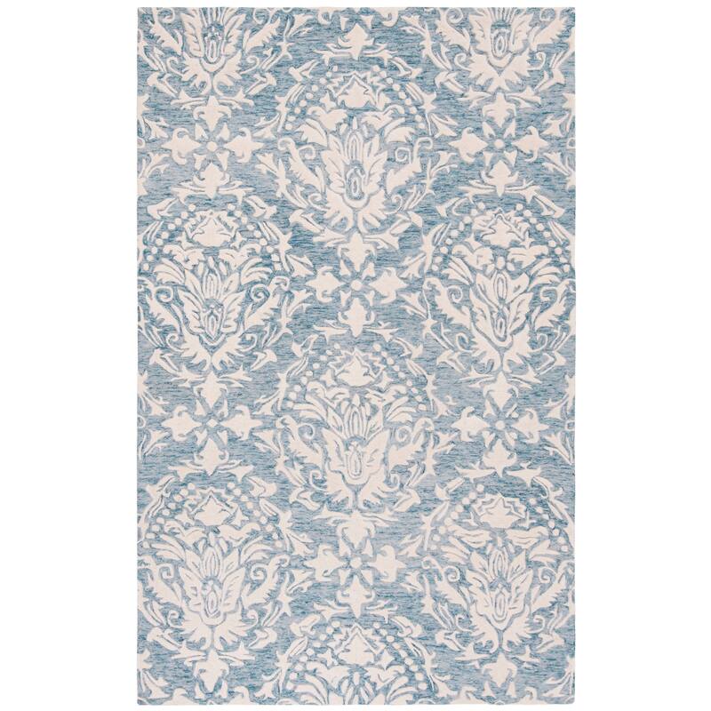 SAFAVIEH Handmade Blossom Lollie Modern Floral Wool Rug
