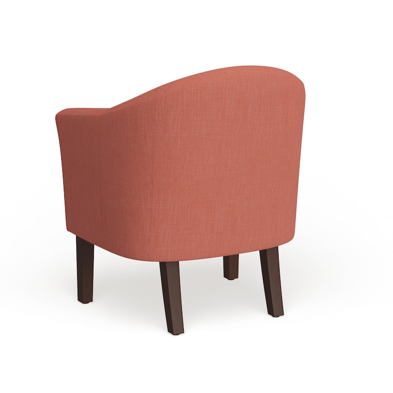 Porch & Den Kingswell Textured Orange Barrel Accent Chair