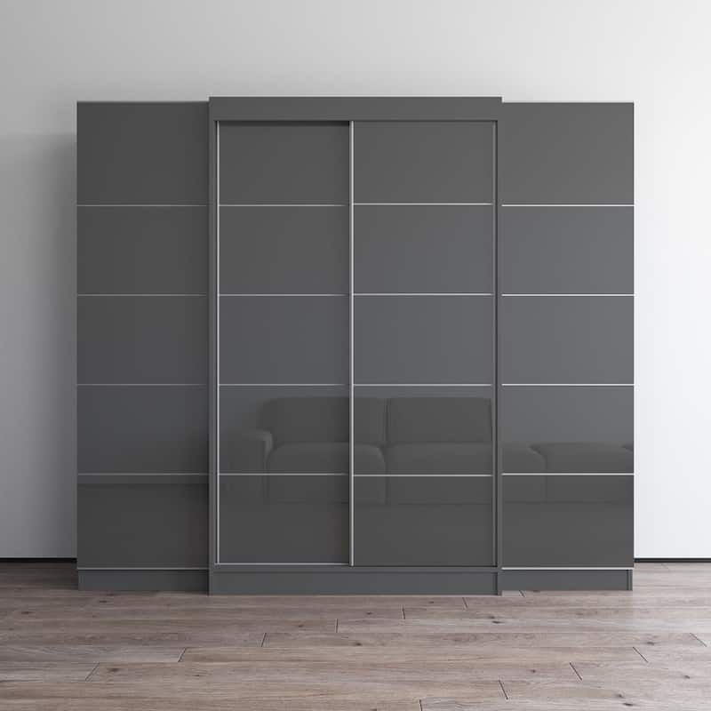 Aria 2D120-EXEX Wardrobe - Gray