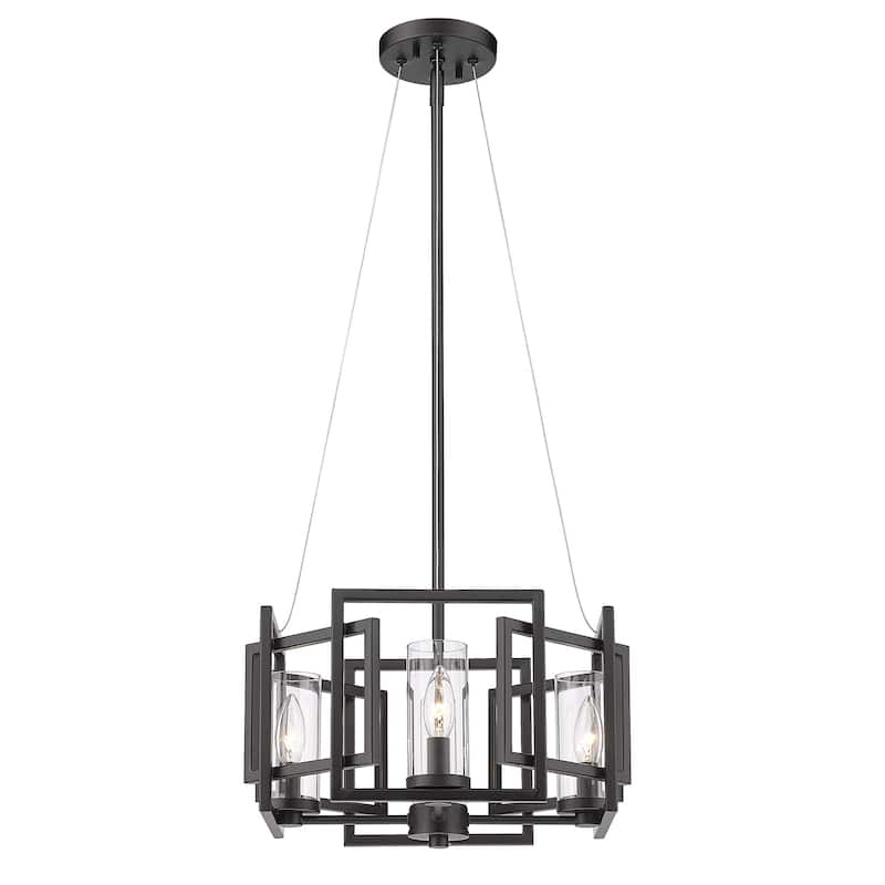 Marco Semi-flush Modern Black Chandelier