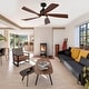 preview thumbnail 155 of 157, YUHAO SylvanAir Modern 52 in. Flush Mount Outdoor/Indoor Ceiling Fan with 3 Solid Wood Blades and DC Reversible Motor