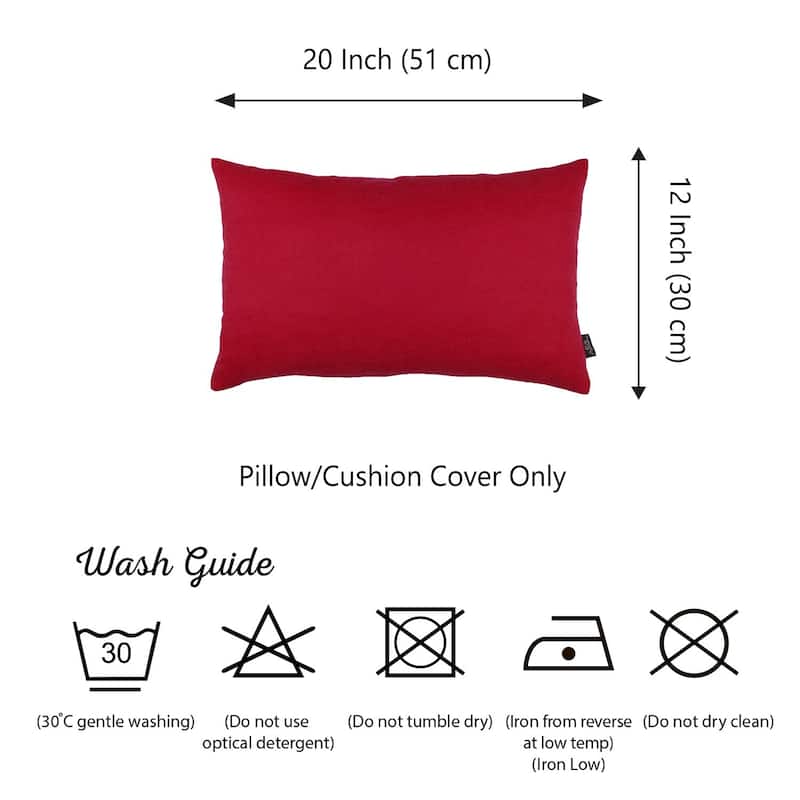 Solid-color Decorative Lumbar Throw Pillow Covers (Set of 4)
