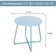 preview thumbnail 15 of 47, Clihome Weather-resistant Outdoor Steel Round Side Table