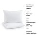 preview thumbnail 6 of 16, 2 Pack Goose Feather Down Pillows with Quilted Cotton Cover - White