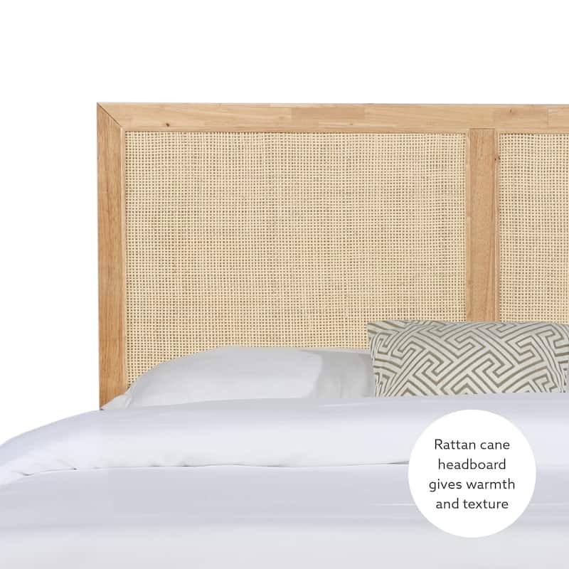 Adlephi Natural Cane Queen Bed