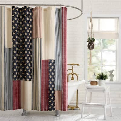 Americana Patchwork Shower Curtain