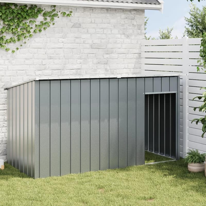 vidaXL Dog House Anthracite Galvanized Steel
