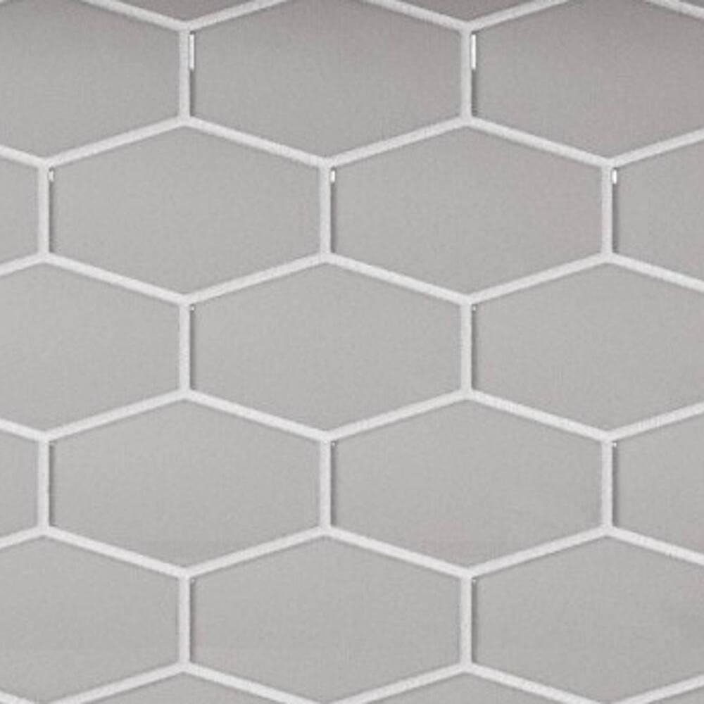 Long Hex 11 in. x 11 in. Glass Mesh-Mounted Mosaic Tile