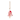 7 in. Art Glass Speckle Pink Floral Shaped Bell Chime