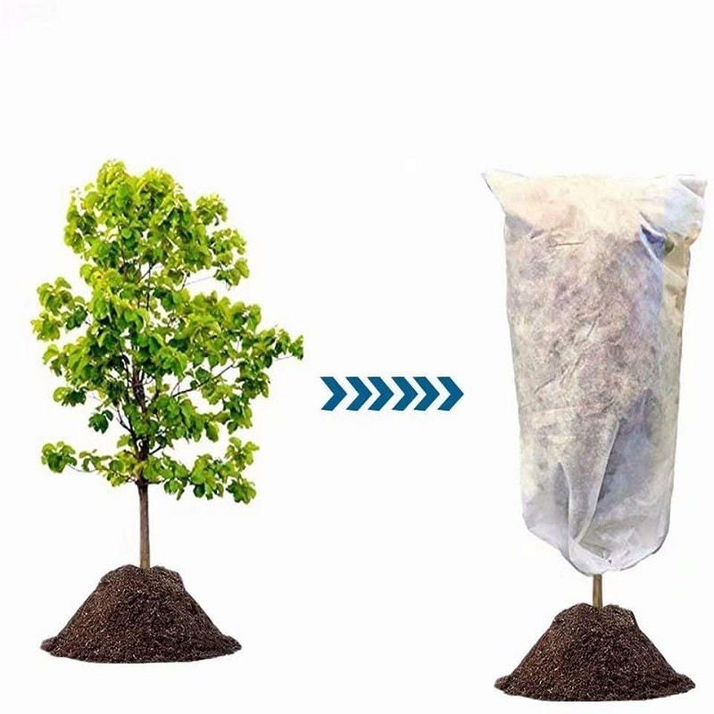 Agfabric Plant Cover 2Pcs 0.95oz 32''x32'' Warm Worth Frost Plant Protecting Bag 