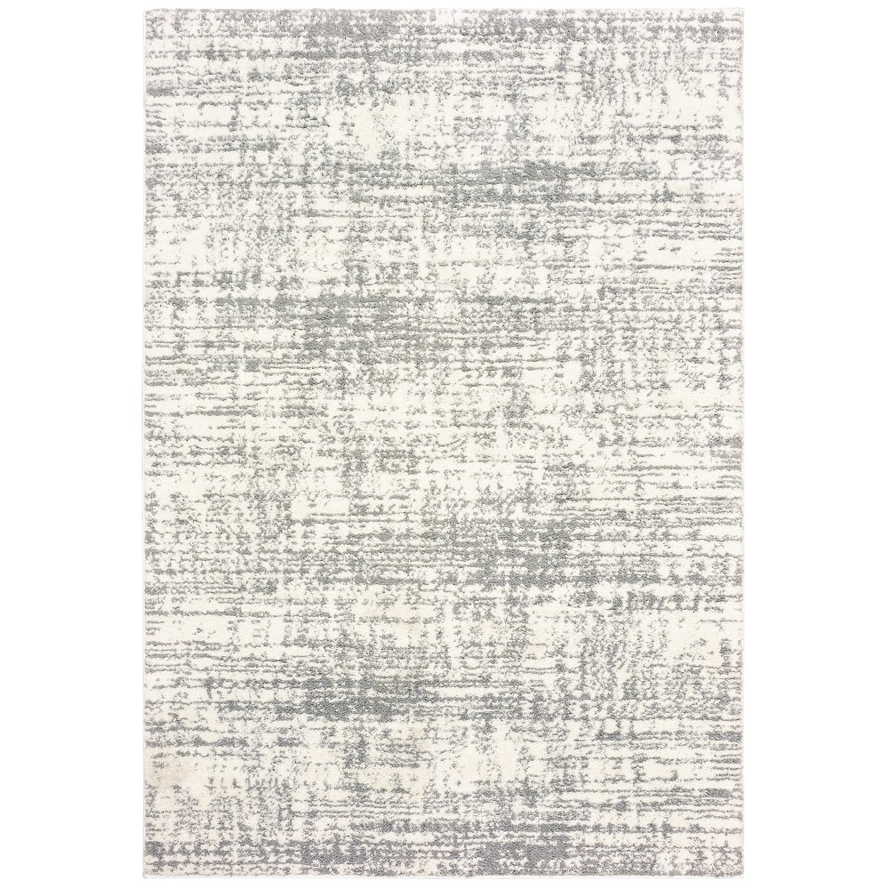 Style Haven Pilo Ivory and Taupe Distressed Area Rug