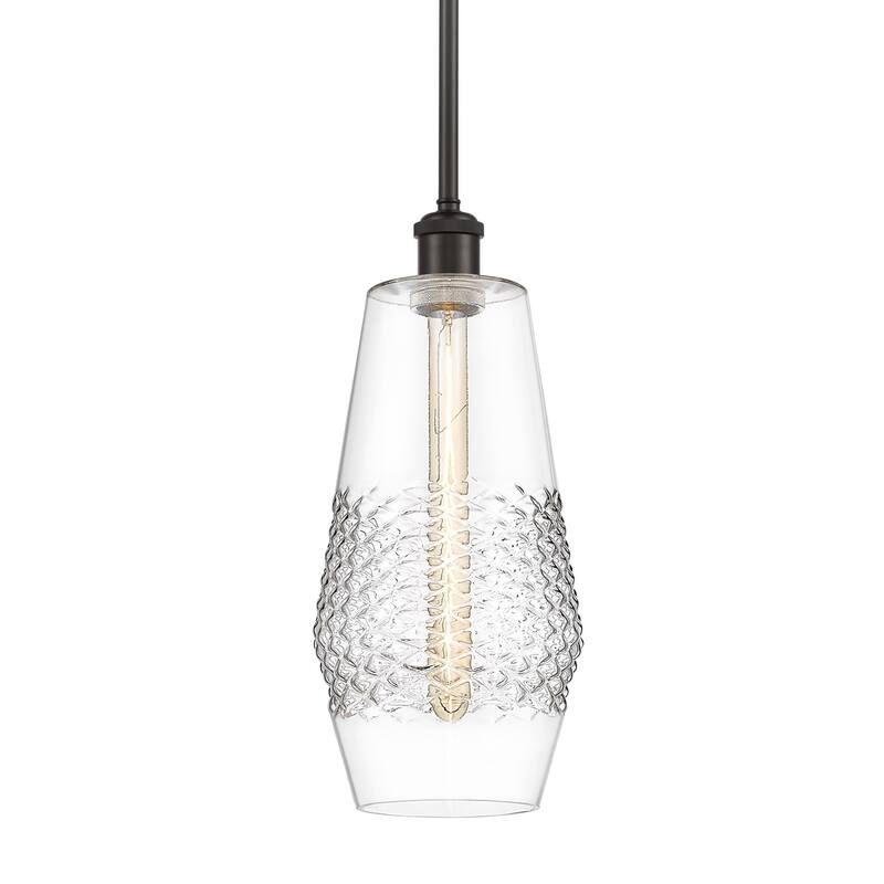 Innovations Lighting 516-1S-17-7 Windham Pendant Windham 7" Wide Mini - Oil Rubbed Bronze / Clear
