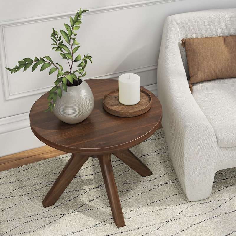 Plank and Beam Verso Round Side Table - 24"